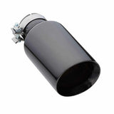 Exhaust Tip - 3" In - 5" Out - 12" Long (Angle Cut _ Inner Cone - 304 Black Chrome)
