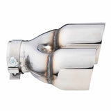 Exhaust Tip - 3 Inch In - Dual 4" Out - 9" Long LHS (Y-Piece - Inner Cone - Stainless Steel)