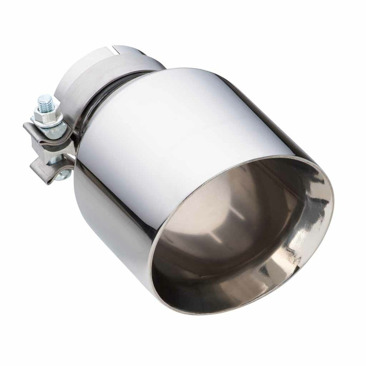 Exhaust Tip - 3" In - 5" Out - 8" Long (Angle Cut - Inner Cone - 304 Stainless)