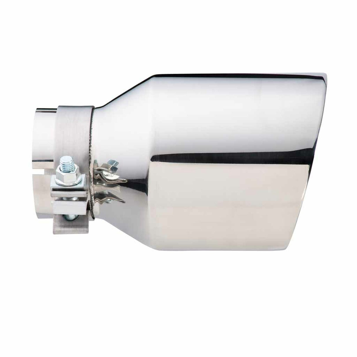 Exhaust Tip - 3" In - 5" Out - 8" Long (Angle Cut - Inner Cone - 304 Stainless)