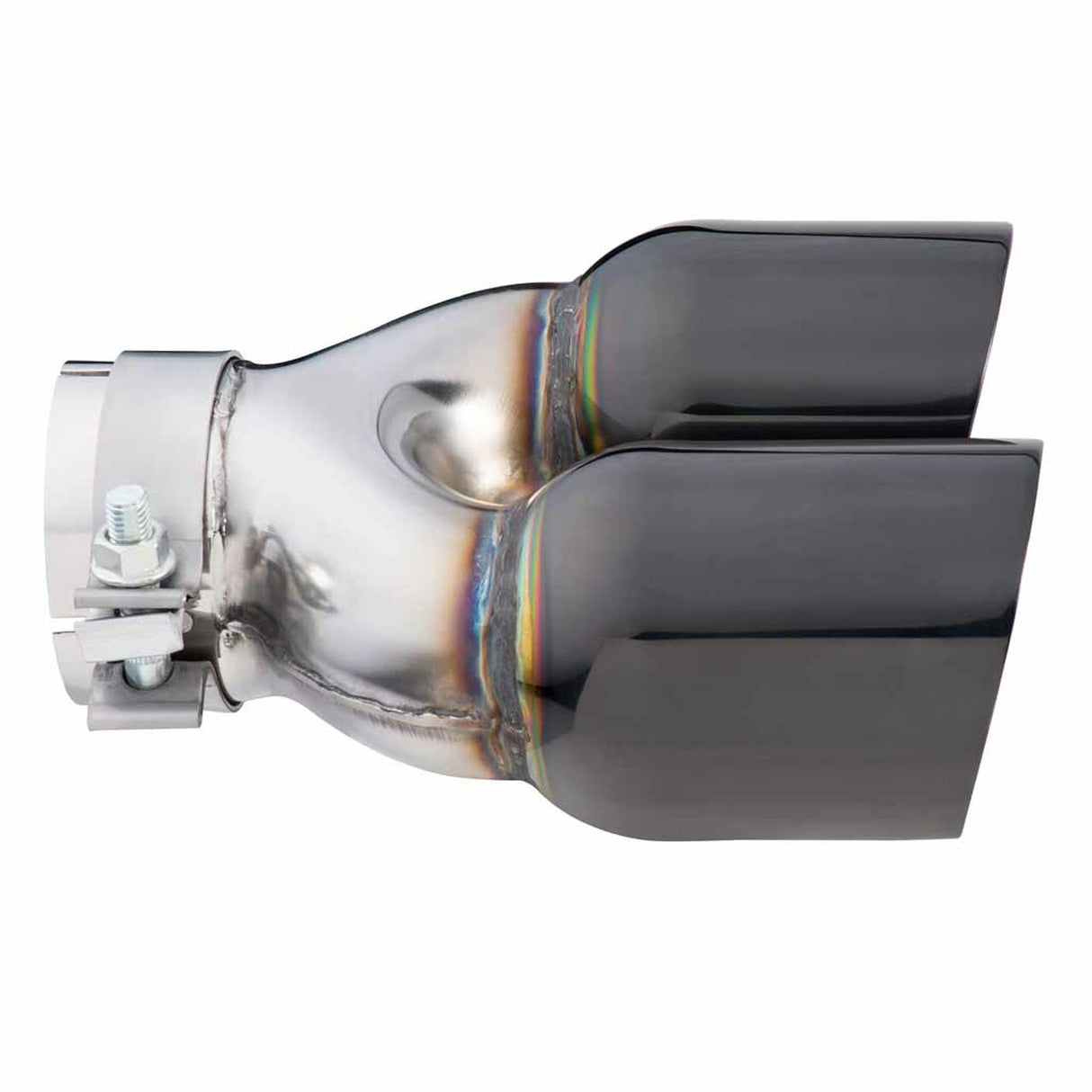Exhaust Tip - 3 Inch In - Dual 3.5 Inch Out - 9" Long RHS (Y-Piece - Inner Cone - 304 Black Chrome)