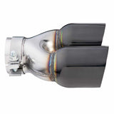 Exhaust Tip - 3 Inch In - Dual 3.5 Inch Out - 9" Long RHS (Y-Piece - Inner Cone - 304 Black Chrome)