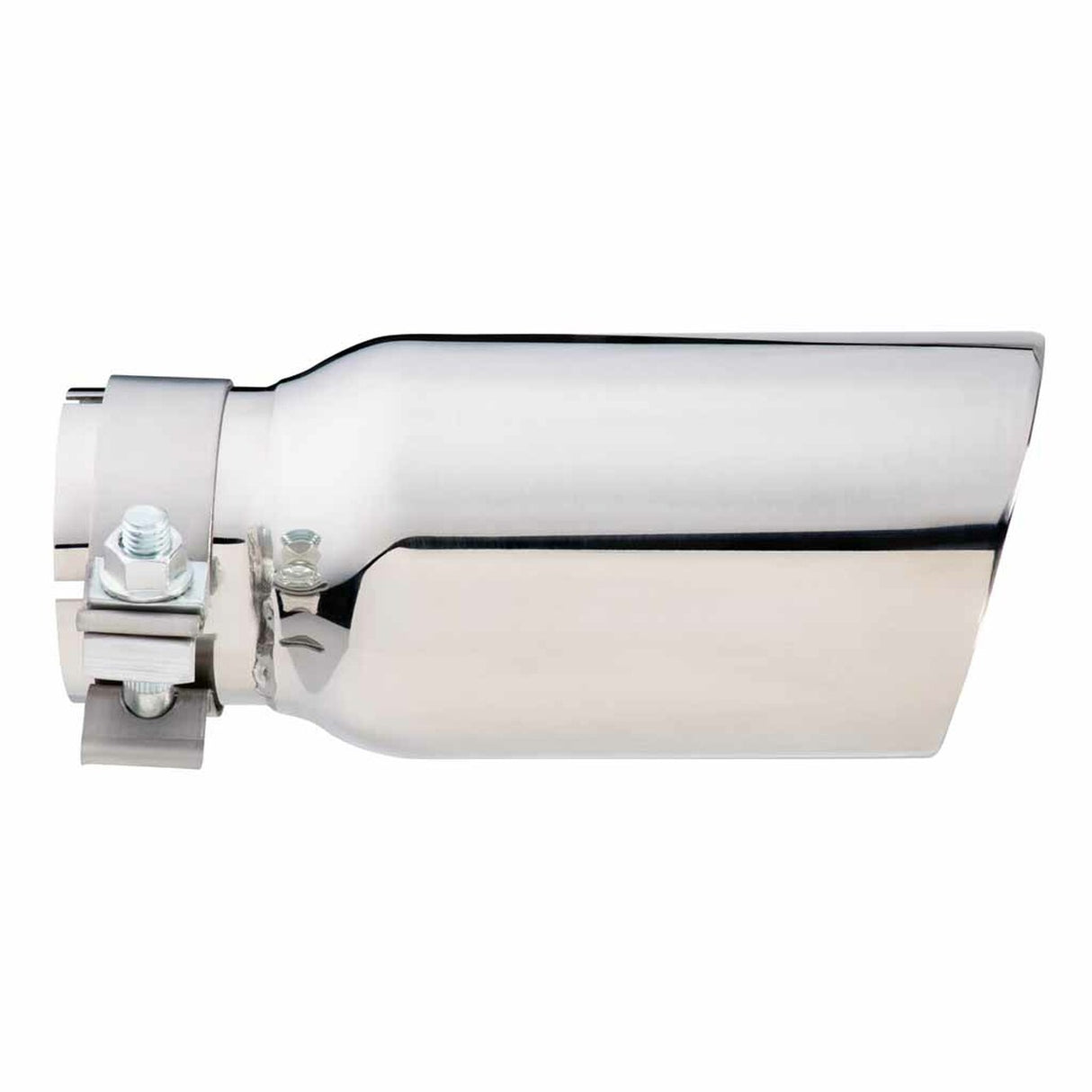 Exhaust Tip - 2.5" In - 3 1/2" Out - 8" Long (Angle Cut - Inner Cone - 304 Stainless)