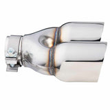 Exhaust Tip - 2.5 Inch In - Dual 3.5" Out - 9" Long RHS (Y-Piece - Inner Cone - Stainless Steel)