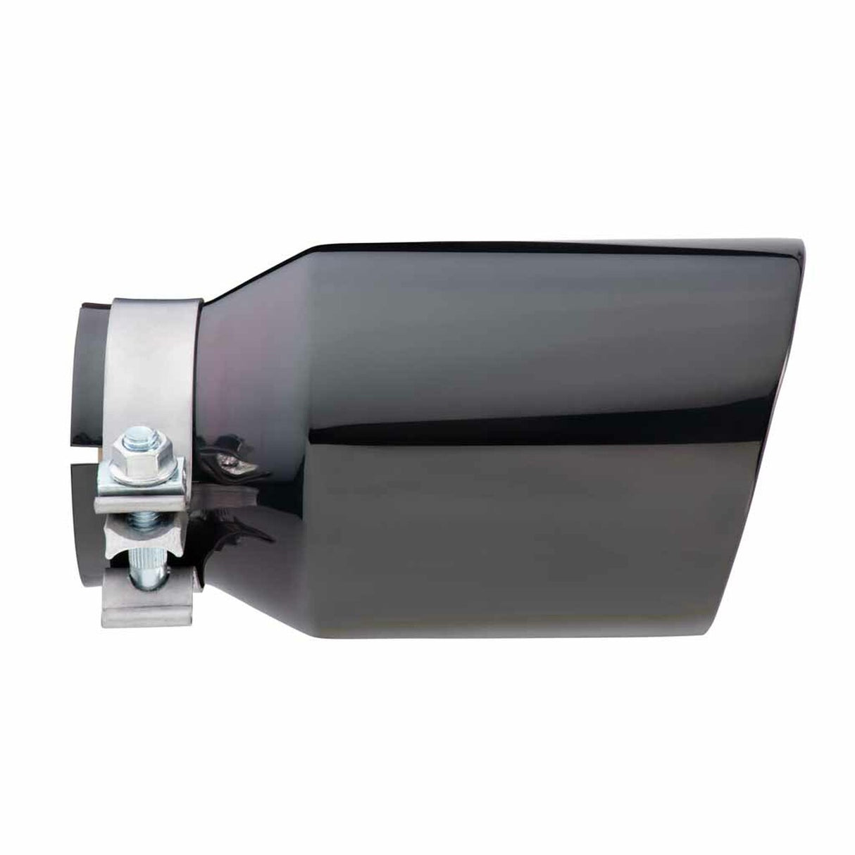 Exhaust Tip - 3" In - 4 1/2" Out - 8" Long (Angle Cut - Inner Cone - 304 Black Chrome)
