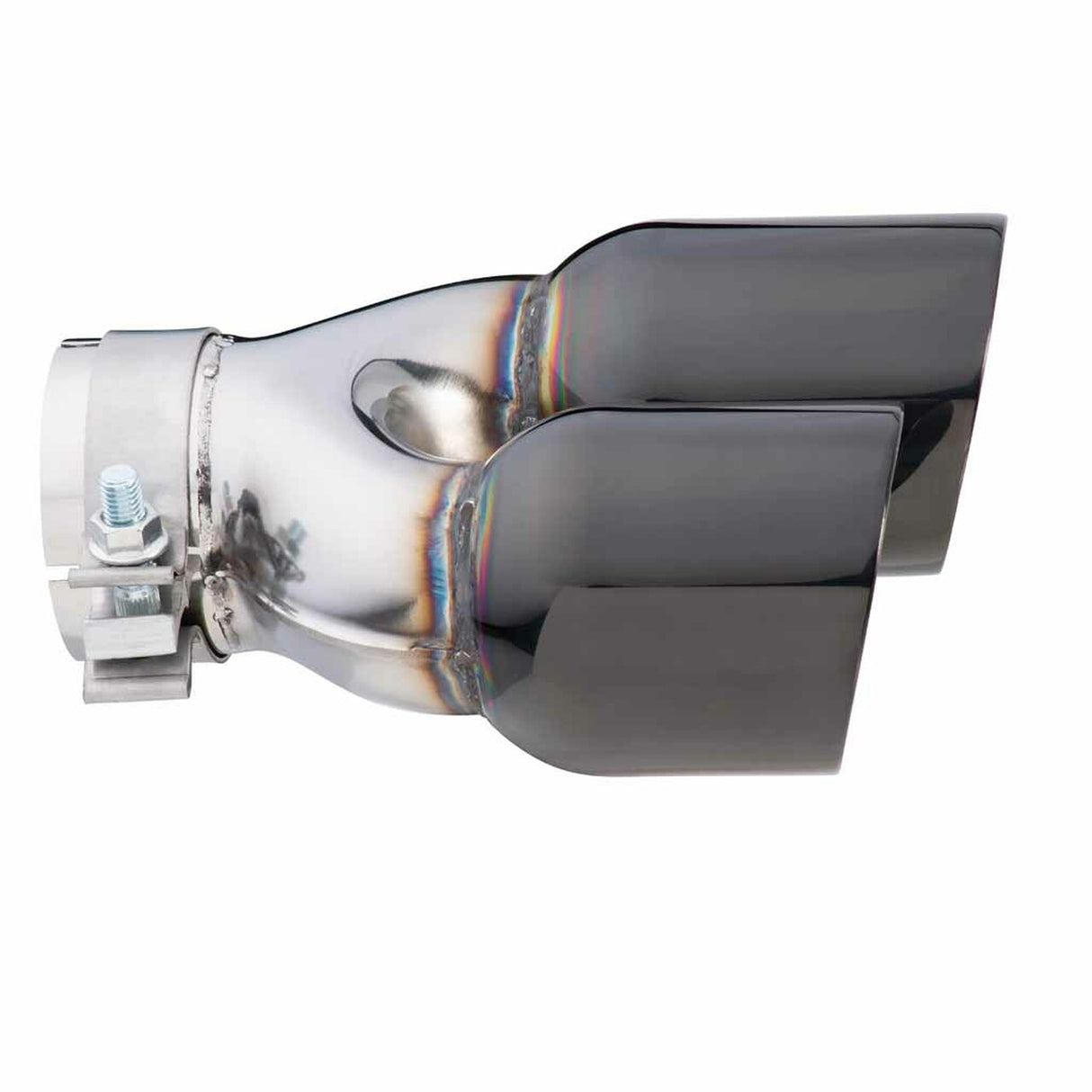 Exhaust Tip - 3 Inch In - Dual 3.5 Inch Out - 9" Long LHS (Y-Piece - Inner Cone - 304 Black Chrome)