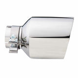 Exhaust Tip - 2.5" In - 5" Out - 8" Long ( Angle Cut - Inner Cone - 304 Stainless)